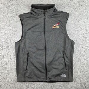 The North Face Ridgewall Windwall Vest Mens L Gray Windbreaker Zip Softshell